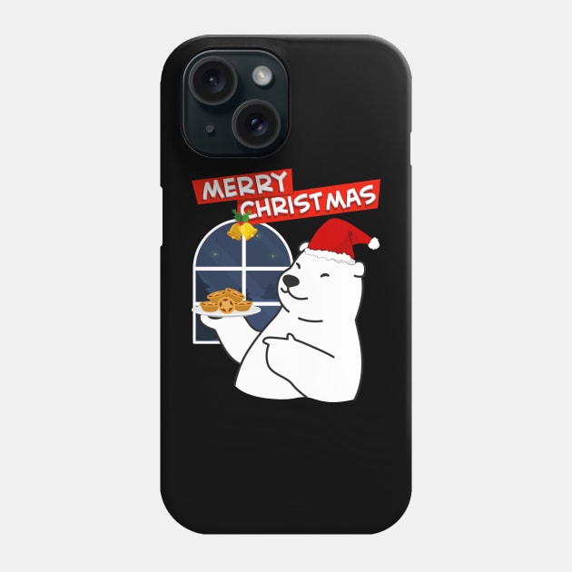 Merry Christmas Polar Bear  Christmas Cookies Phone Case by MAii Art&Design