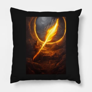 Fire Wizard's Flame Pillow