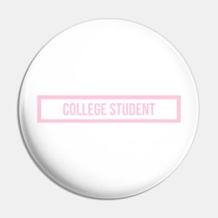 College Student Pink Pin