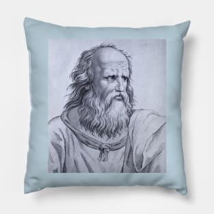 Old Engraving of Plato Pillow