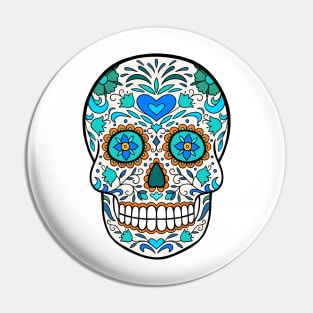 Sugar Skull Art Pin