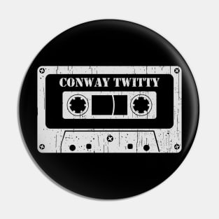 Conway Twitty - Vintage Cassette White Pin