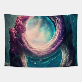 Mystical Nebula Planets Clouds Tapestry