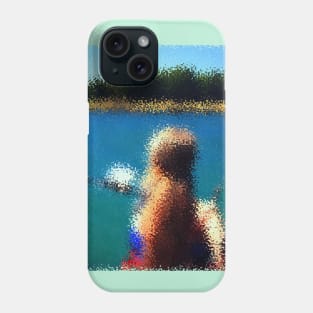 the girl who fishes Phone Case