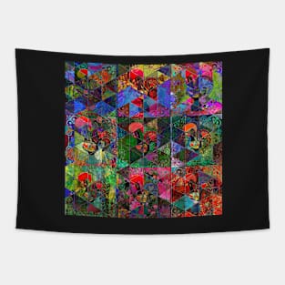 Galos de Barcelos in abstract Tapestry