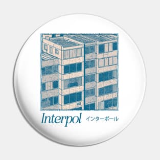Interpol --  Original Retro Art Design Pin