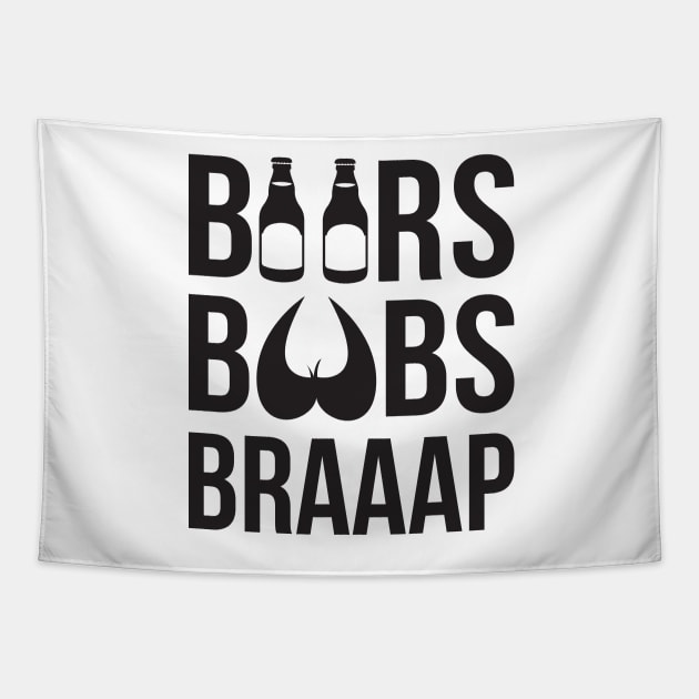 Beer Boobs Braaap Tapestry by Dirt Bike Gear