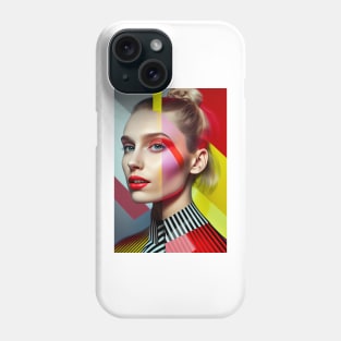 Modern pop art style woman portrait Phone Case