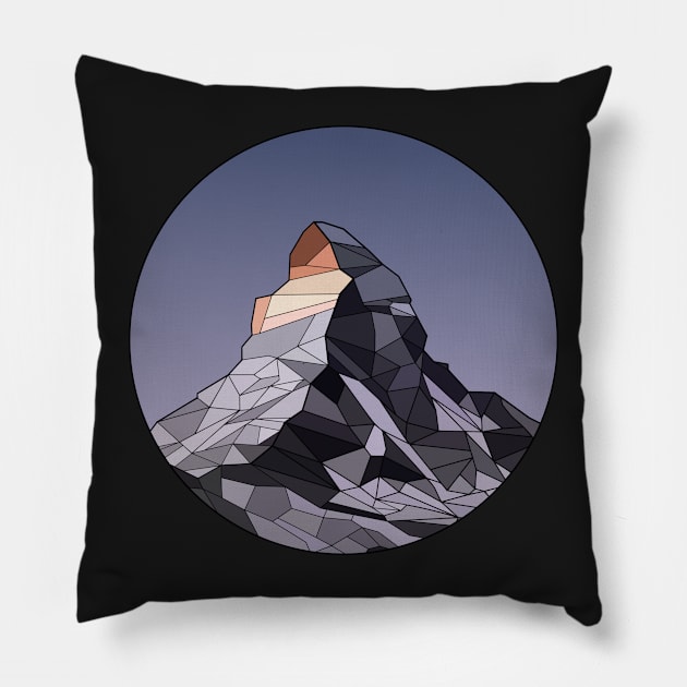 Matterhorn Profile View Pillow by ZakPage