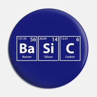 Basic (Ba-Si-C) Periodic Elements Spelling Pin