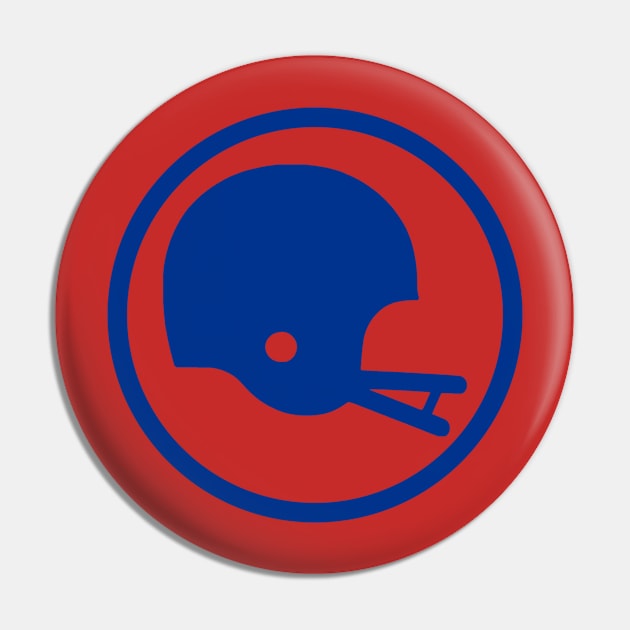 Two-Bar Helmet Minimalist Logo (Blue) Pin by HelmetAddict