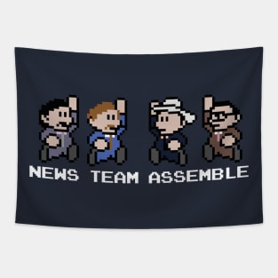 8 Bit Anchorman News Team Assemble Tapestry