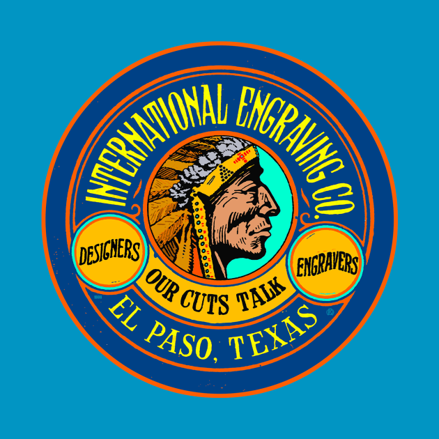El Paso Texas International Engraving by BlobTop