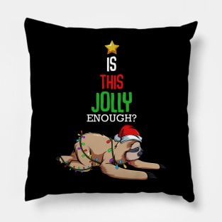 Sloth - Jolly Sloth - Funny Christmas Sayings Pillow