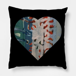 Abstract Leaves and Flowers Original Painting Pillow