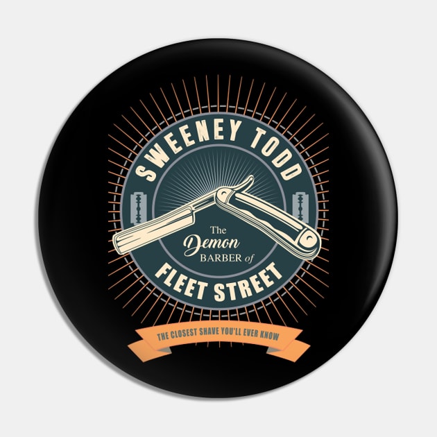 Sweeney Todd - The Demon Barber of Fleet Street - Alternative Movie Poster Pin by Smithys