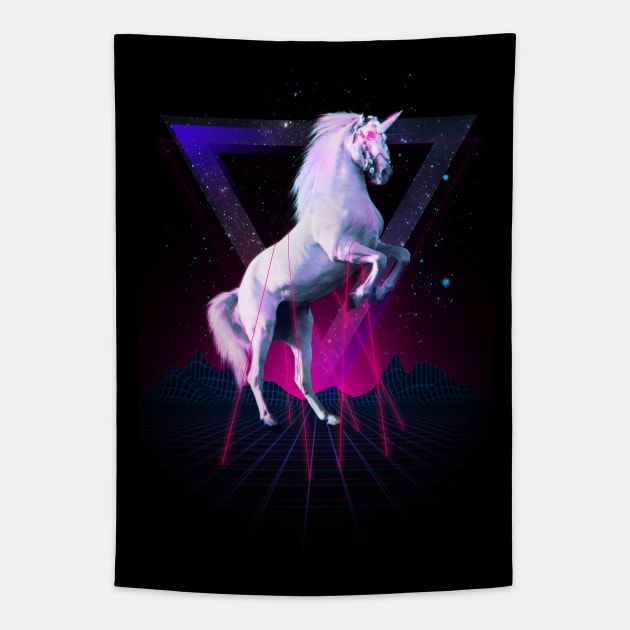 Last Laser Unicorn Tapestry by astronaut