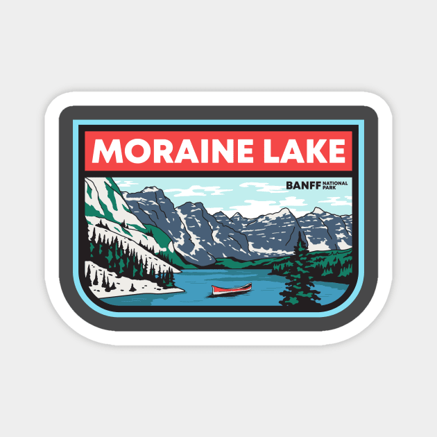 Moraine Lake - Banff National Park Magnet by Whimzy Arts