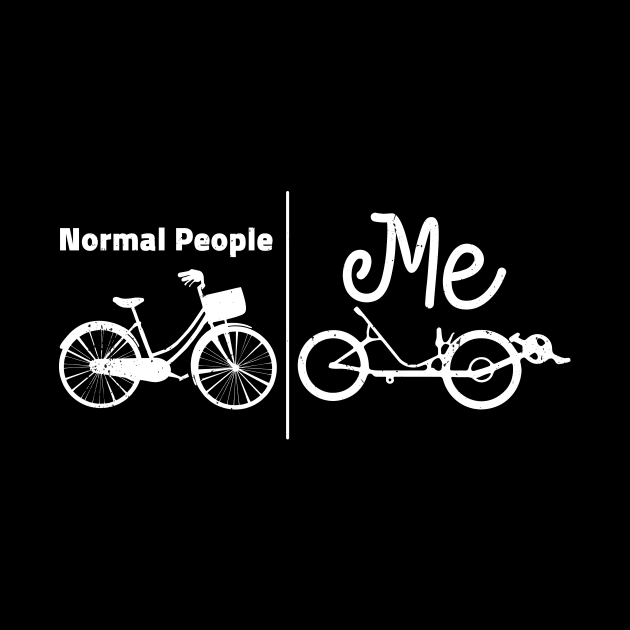 Normal bikers vs recumbent bikers / recumbent bicycle gifts, recumbent lover present by Anodyle