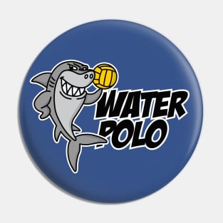 Water polo player funny water polo shark cartoon Pin