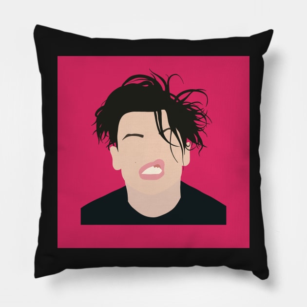 Yungblud Minimalist Portrait Alt. Version Pillow by JustGottaDraw