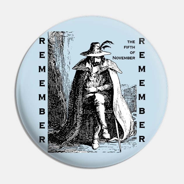 Remember Remember Guy Fawkes Day Vintage Illustration Pin by taiche