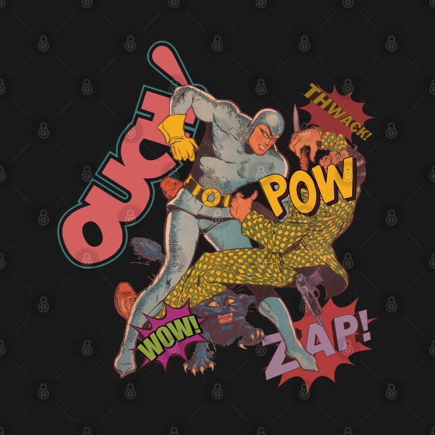 Ouch Pow Zap cartoon vintage comics design by SpaceWiz95