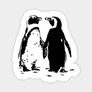 Penguin Pals Linoprint Magnet