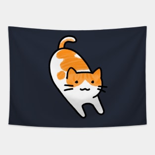 Creamsicle - Orange + White Tabby Tapestry