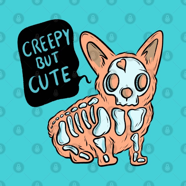 Creepy but cute corgi by Jess Adams