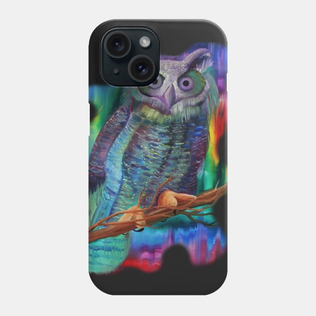 Tribal Colorful rainbow Owl Print Watercolor painting Phone Case by starchildsdesigns