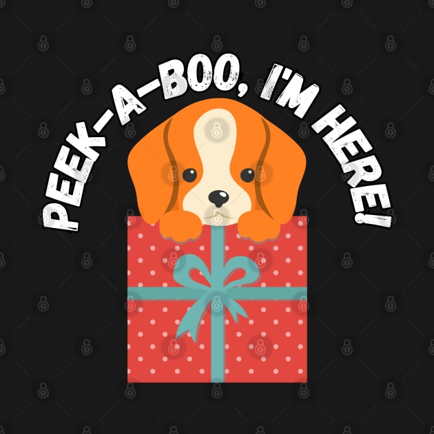 Peek-a-Boo, I'm Here! Christmas, dog,  surprise by Project Charlie