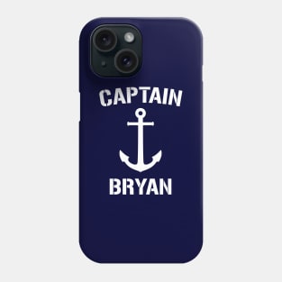 Nautical Captain Bryan Personalized Boat Anchor Phone Case