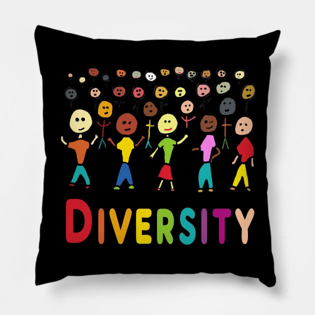 Diversity Pillow by Mark Ewbie