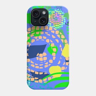 Blue Garden 2 Abstract Repeat 5748 Phone Case