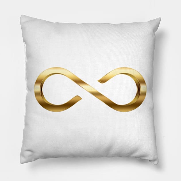 Gold Infinity Symbol For Autism Pillow by yphien