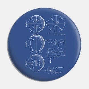 Basketball Vintage Patent Hand Drawing Pin