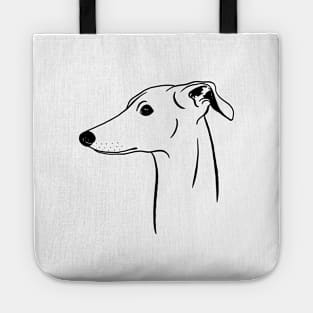 Italian Greyhound (Black and White) Tote