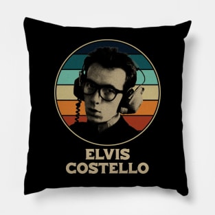 retro elvis costello Pillow