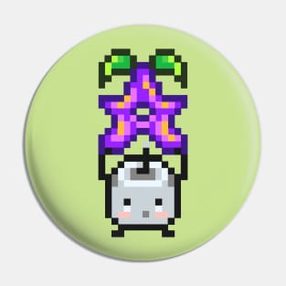 Grey Junimo with Stardrop Pin