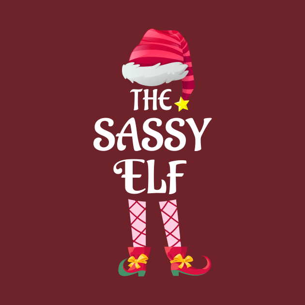 The Sassy Elf Christmas Matching Pajama Family Party Gift by BooTeeQue