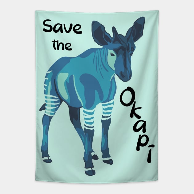 Okapi Tapestry by Slightly Unhinged