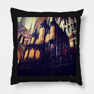 Organ pipes, Lincoln Cathedral Pillow