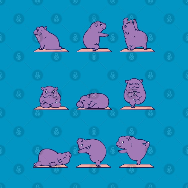 Baby Hippo Yoga by huebucket