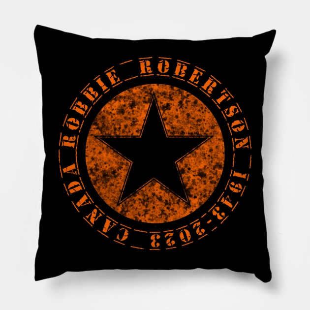 Robbie Robertson 1943 - 2023 Canada (K) Pillow by GarikaiShop