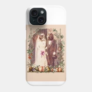 Owl and Pussycat Wedding with fruits and flowers Phone Case