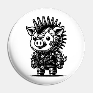 Gothic Punk Pig Pin