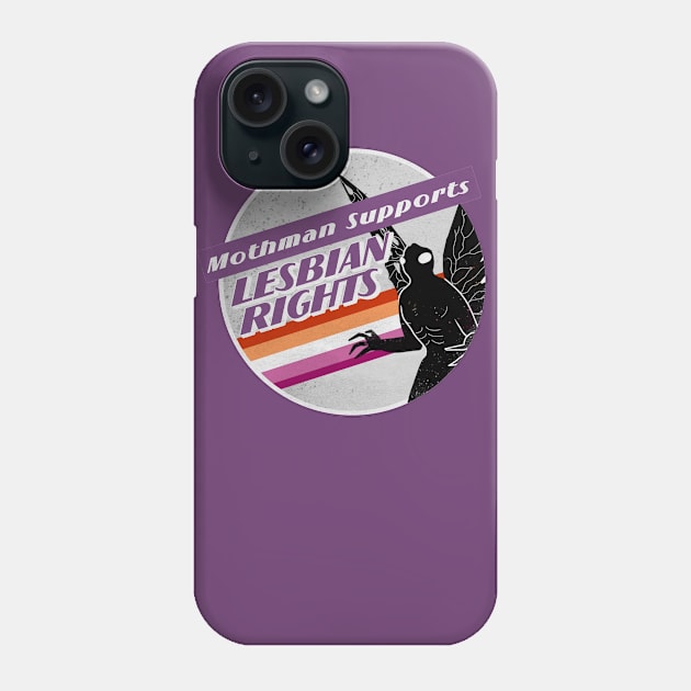 Lesbian Pride Mothman Phone Case by creepvrs