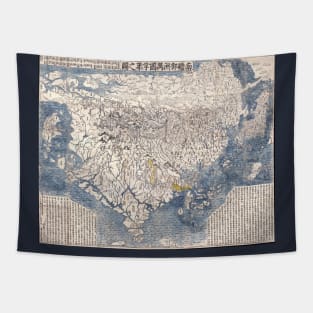 First Japanese Buddhist World Map Europe America Africa Tapestry