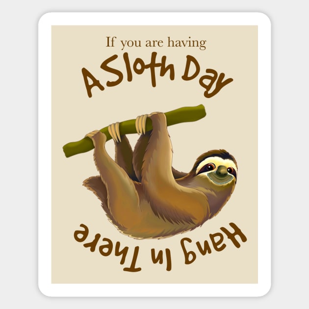 Sloth am I slow Sticker for Sale by ironydesigns